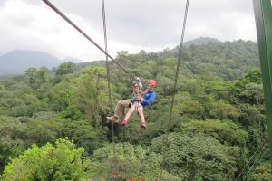 Birdie Gilreath Ziplining in Costa Rica